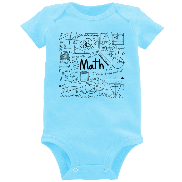 Body Bebê Matemática - Azul Bebê