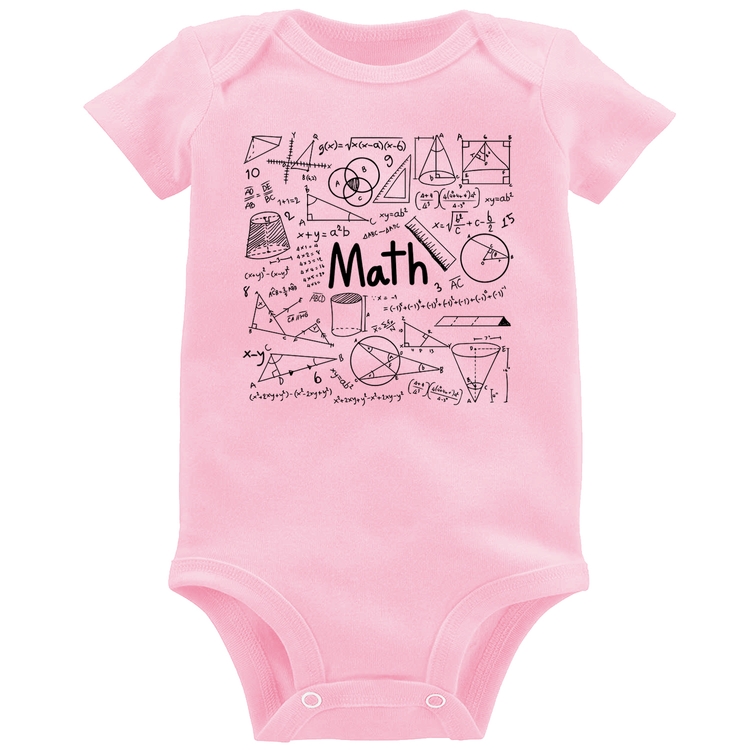 Body Bebê Matemática - Rosa Bebê
