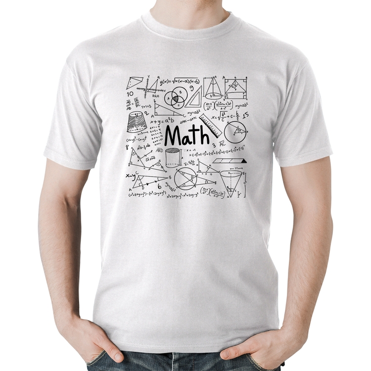 Camiseta Algodão Matemática - Branca