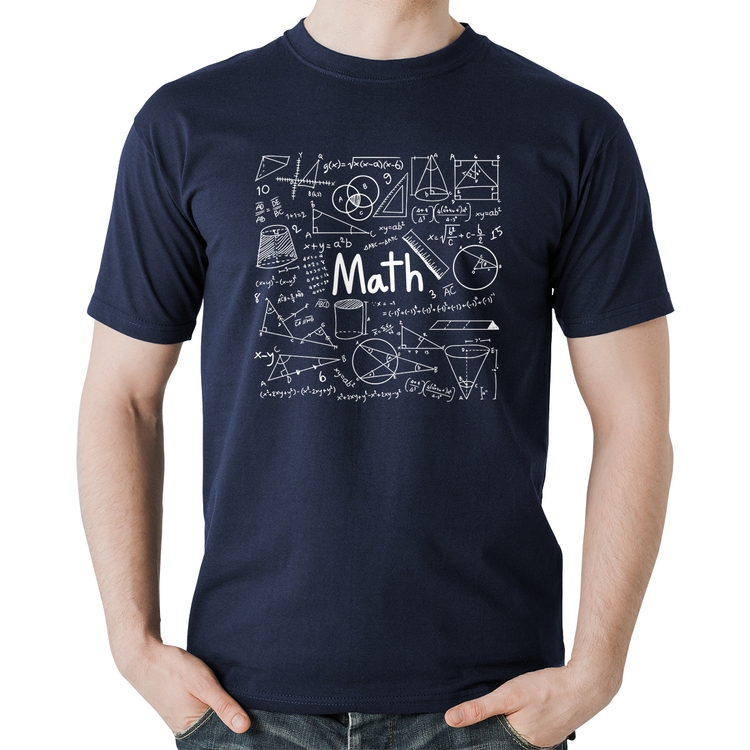 Camiseta Algodão Matemática - Marinho