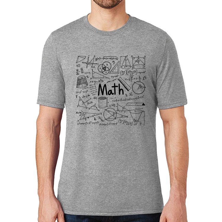 Camiseta Matemática - Cinza