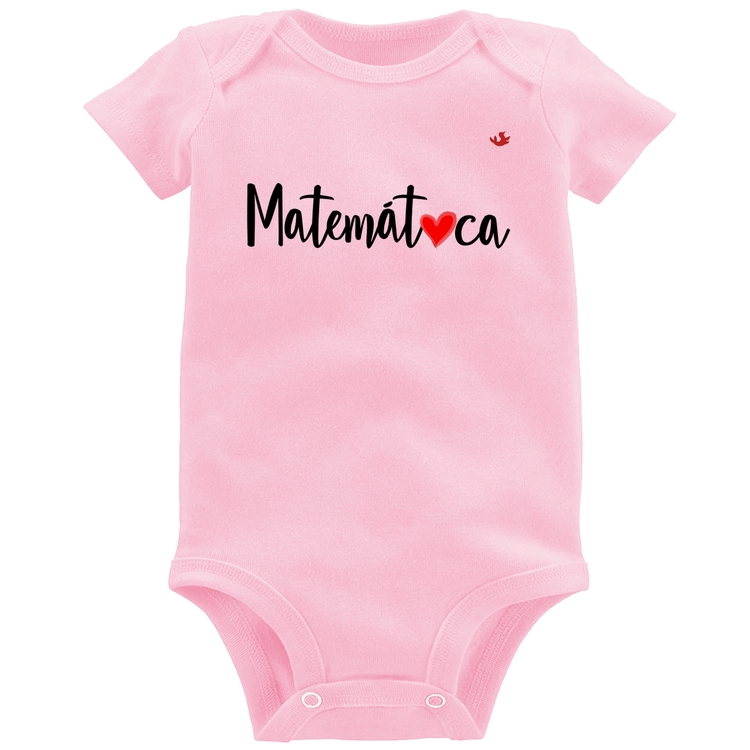 Body Bebê Matemática por amor - Rosa Bebê