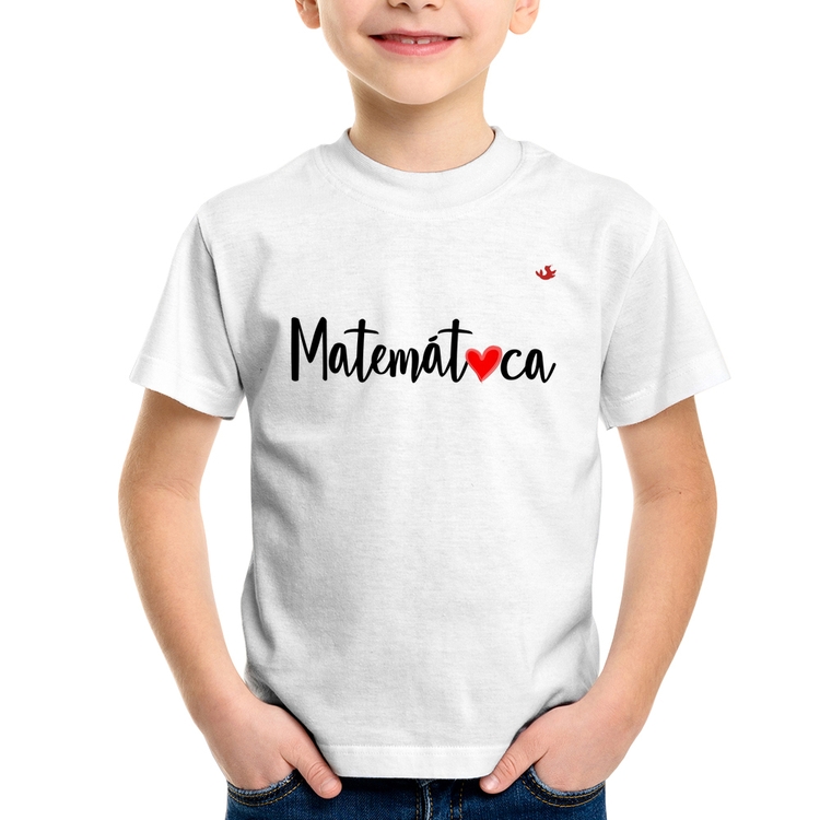 Camiseta Infantil Matemática por amor