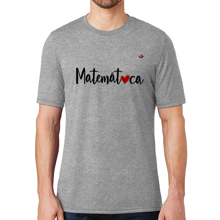 Camiseta Matemática por amor - Cinza