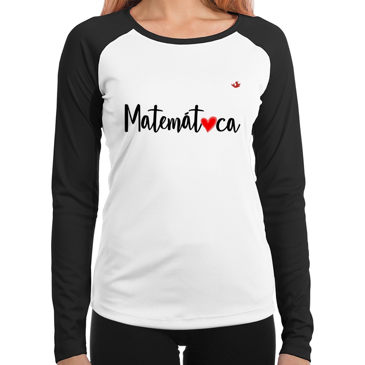 Baby Look Raglan Matemática por amor Manga Longa