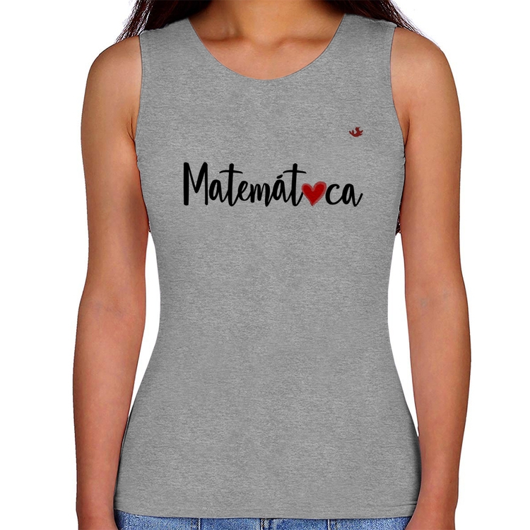 Regata Feminina Matemática por amor - Cinza