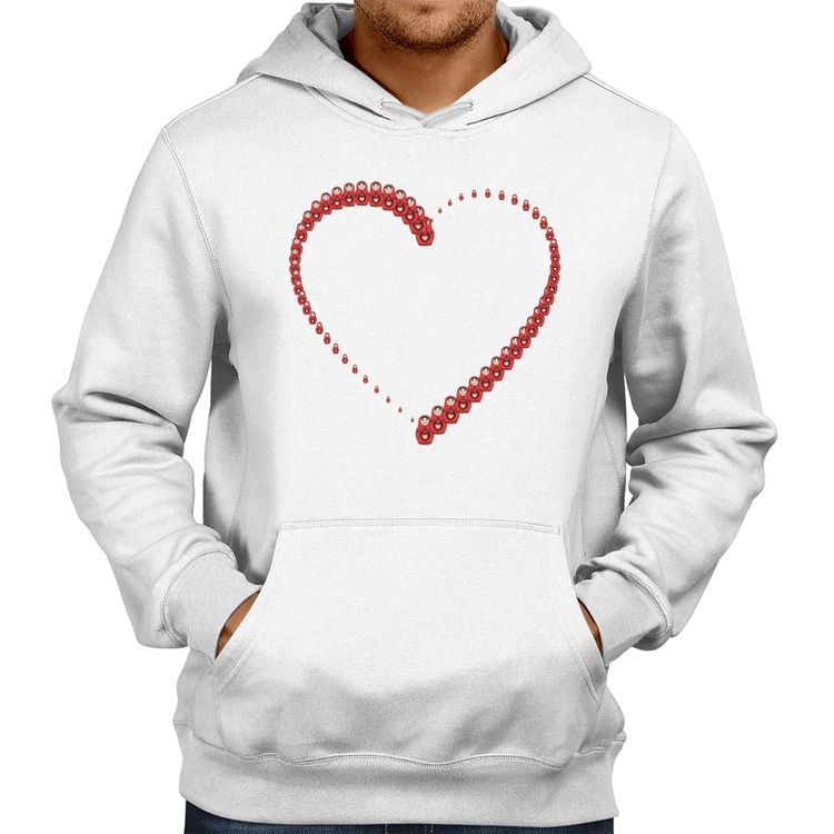 Moletom Matrioska Coração - Branco