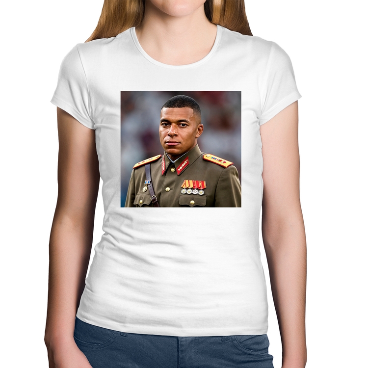 Baby Look Algodão Mbappé Meme Ditador - Branca