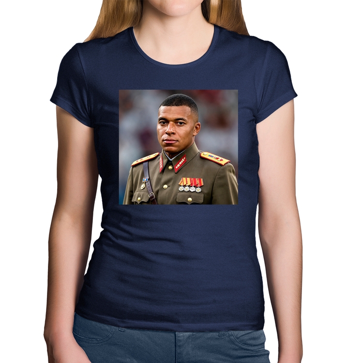 Baby Look Algodão Mbappé Meme Ditador - Marinho