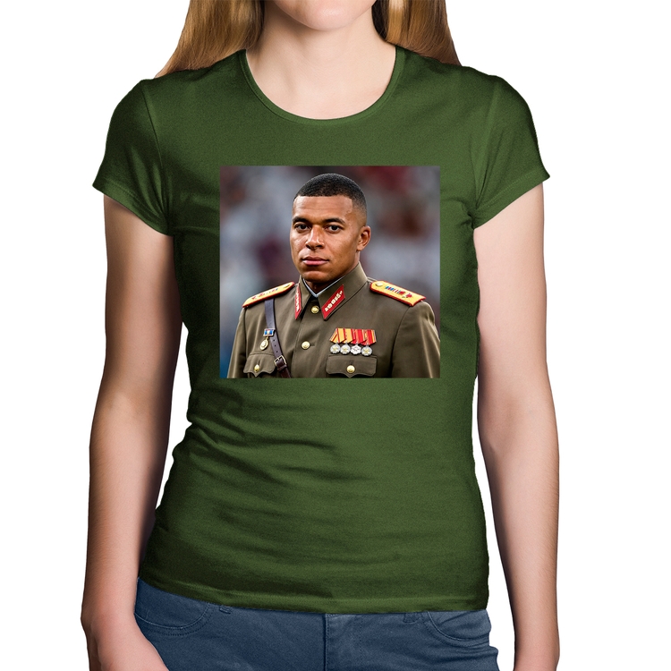 Baby Look Algodão Mbappé Meme Ditador - Musgo