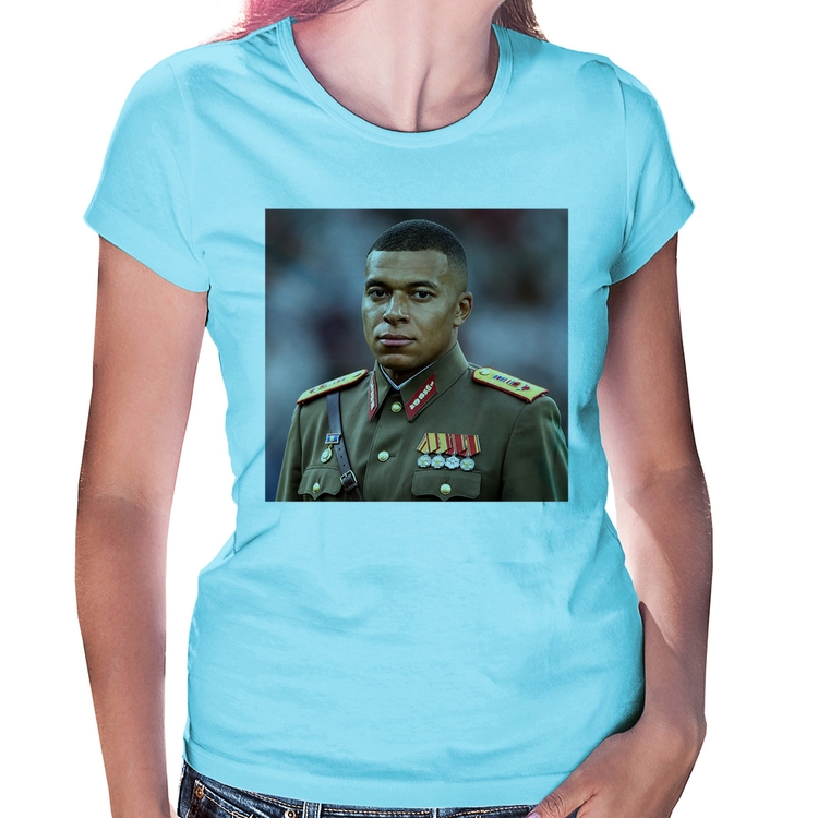 Baby Look Mbappé Meme Ditador - Azul Bebê