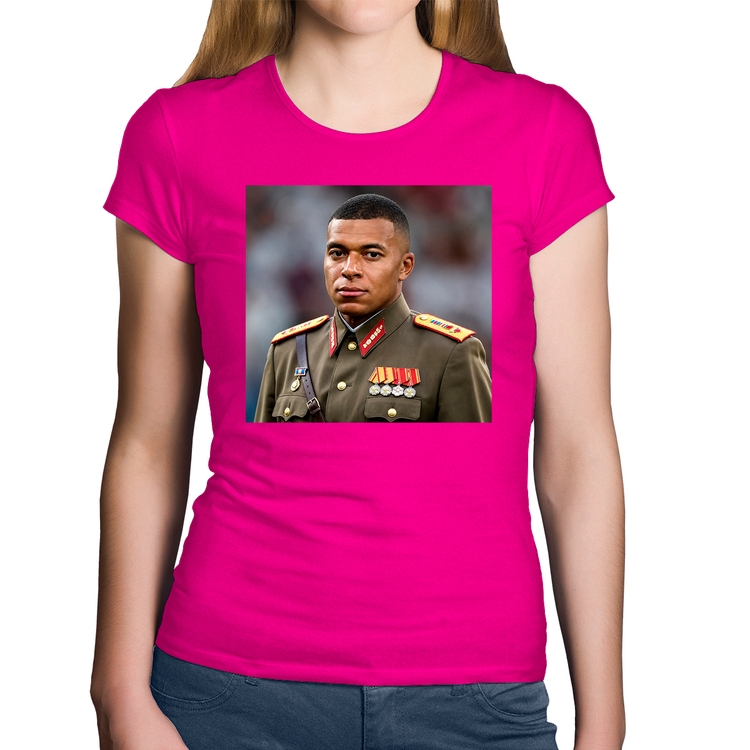 Baby Look Algodão Mbappé Meme Ditador - Rosa