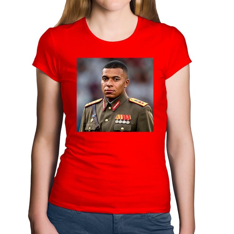 Baby Look Algodão Mbappé Meme Ditador - Vermelha