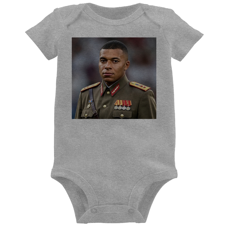 Body Bebê Mbappé Meme Ditador - Cinza