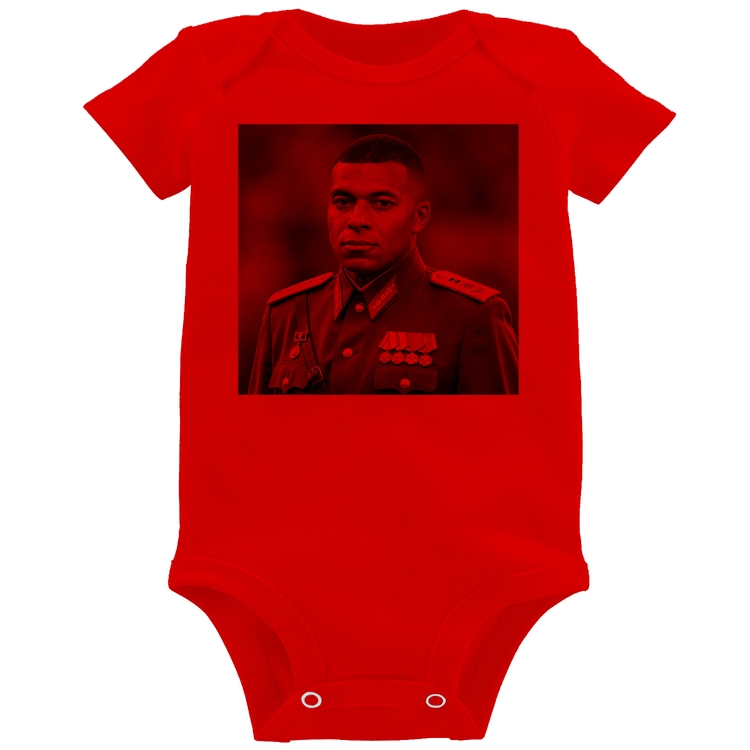 Body Bebê Mbappé Meme Ditador - Vermelho