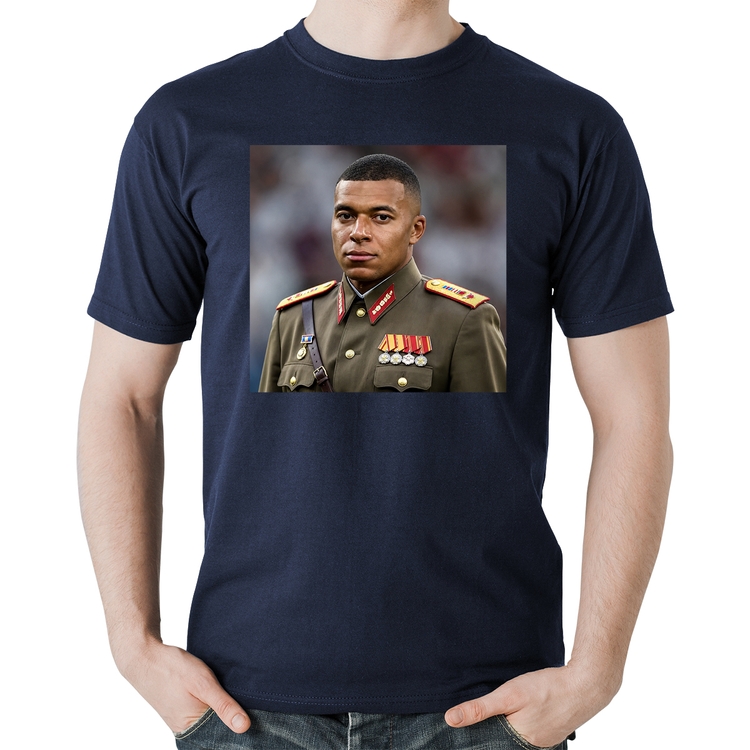Camiseta Algodão Mbappé Meme Ditador - Marinho