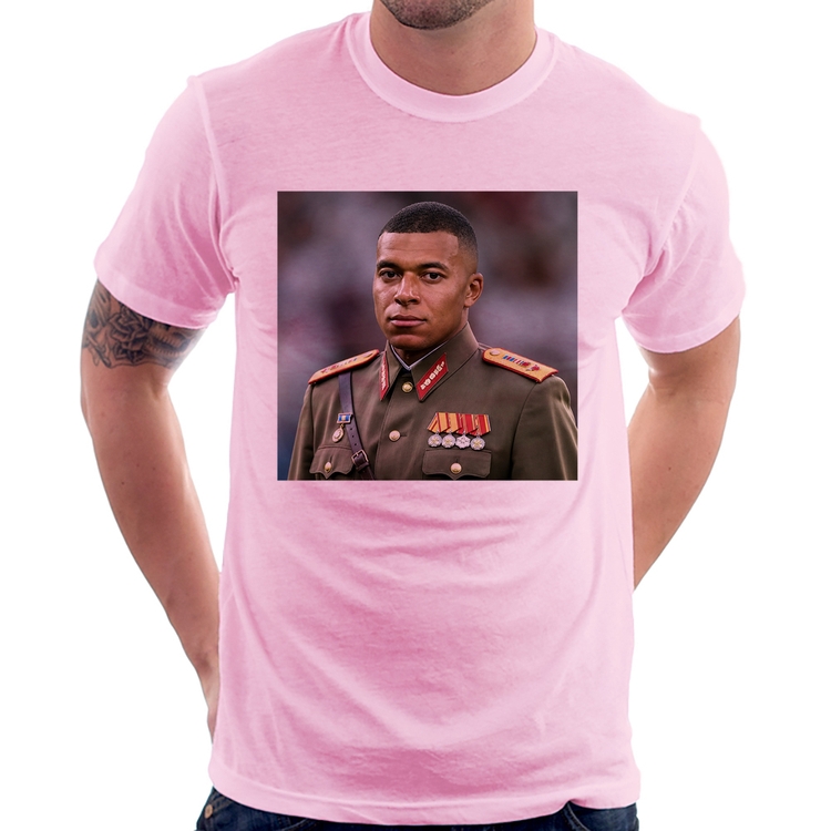 Camiseta Mbappé Meme Ditador - Rosa Bebê