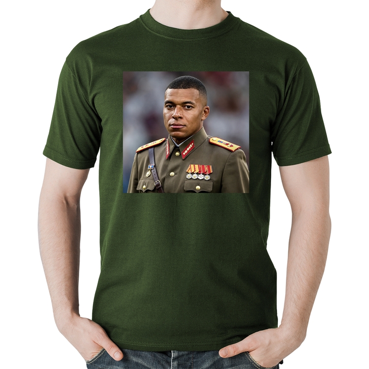 Camiseta Algodão Mbappé Meme Ditador - Musgo