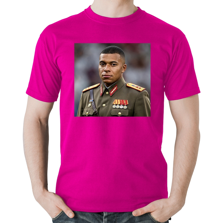 Camiseta Algodão Mbappé Meme Ditador - Rosa