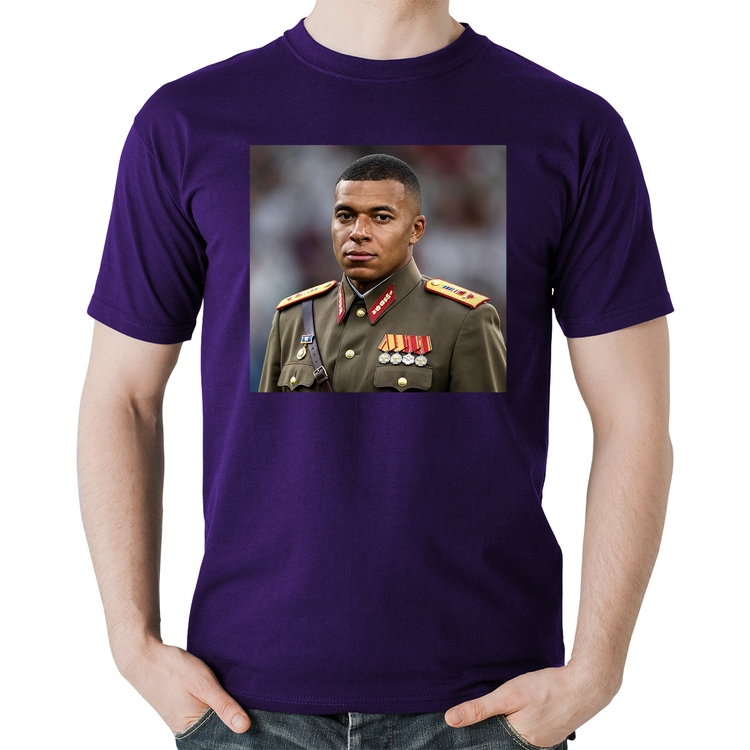 Camiseta Algodão Mbappé Meme Ditador - Roxa