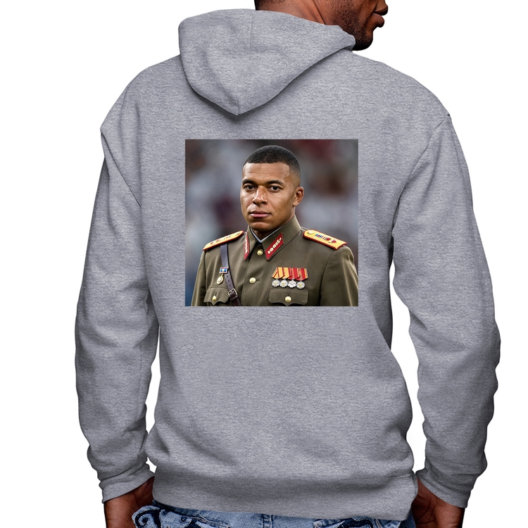Blusa Moletom Mbappé Meme Ditador Masculina com Capuz e Zíper - Mescla