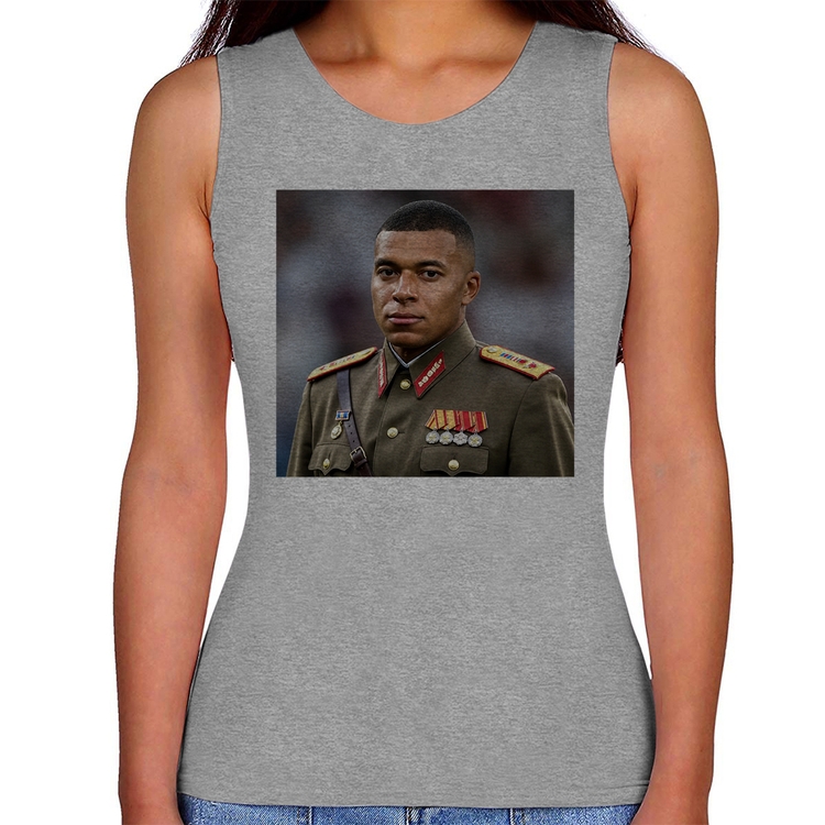Regata Feminina Mbappé Meme Ditador - Cinza