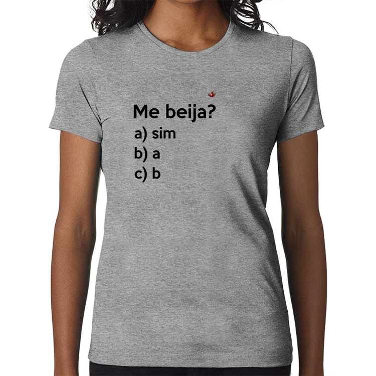 Baby Look Me beija? - Cinza