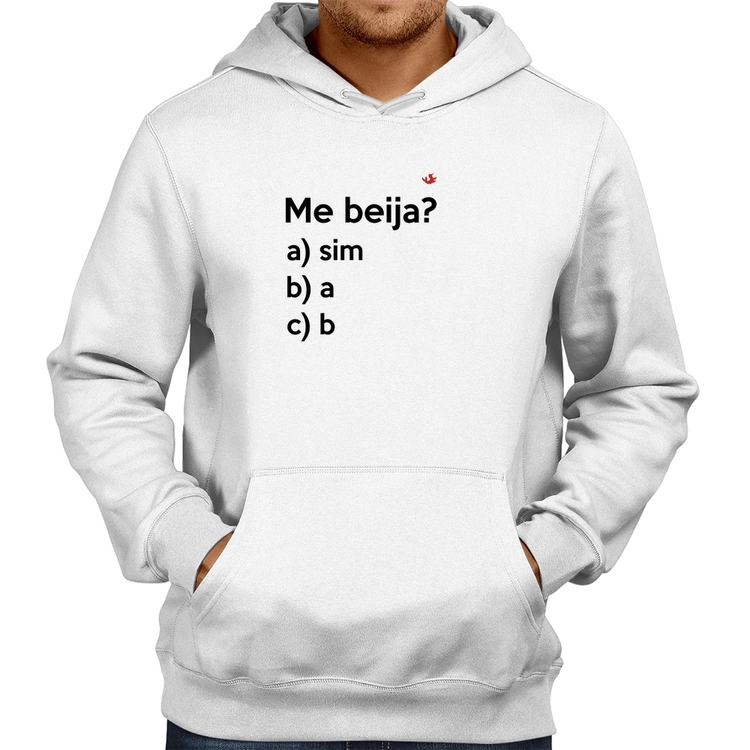 Moletom Me beija? - Branco
