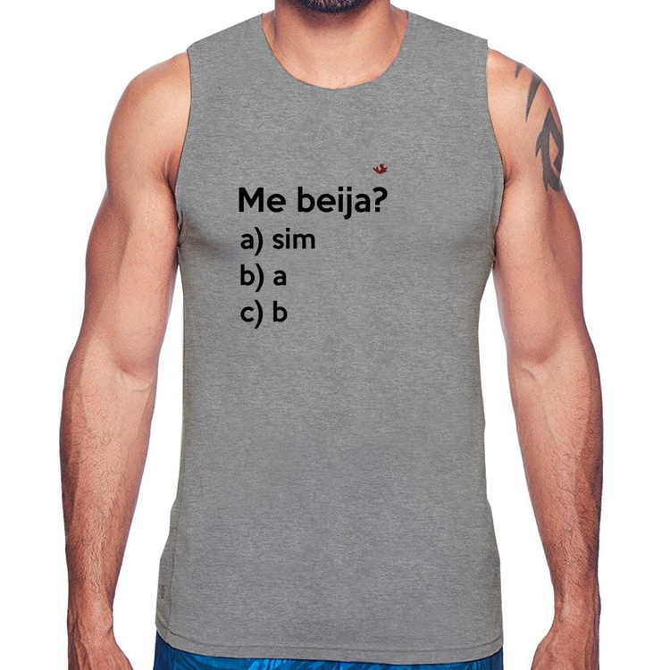 Regata Me beija? - Cinza