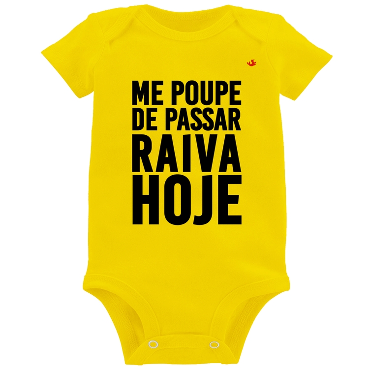 Body Bebê Me poupe de passar raiva hoje - Amarelo