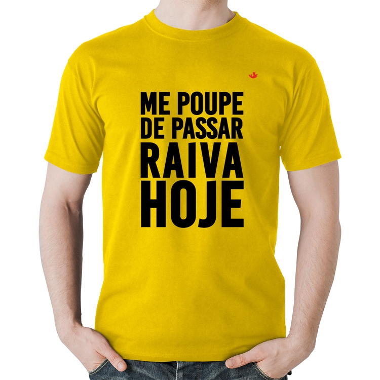 Camiseta Algodão Me poupe de passar raiva hoje - Amarela