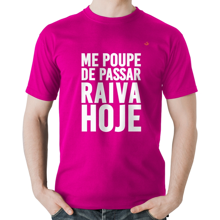 Camiseta Algodão Me poupe de passar raiva hoje - Rosa
