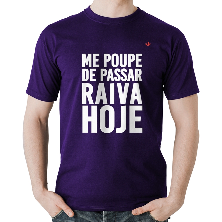 Camiseta Algodão Me poupe de passar raiva hoje - Roxa