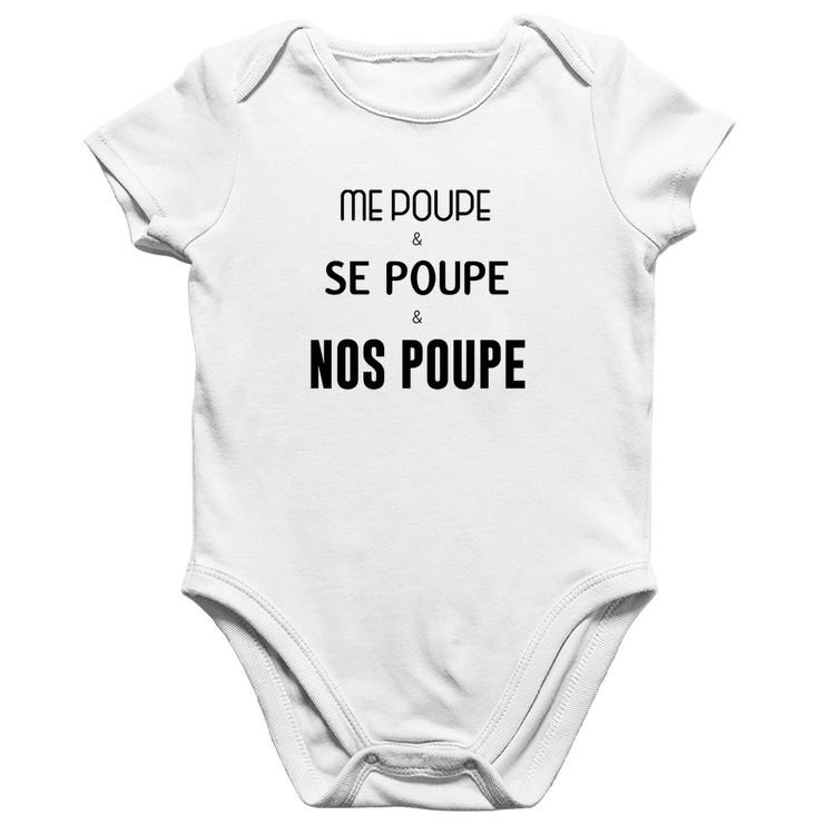 Body Bebê Algodão Me poupe, se poupe, nos poupe - Branco