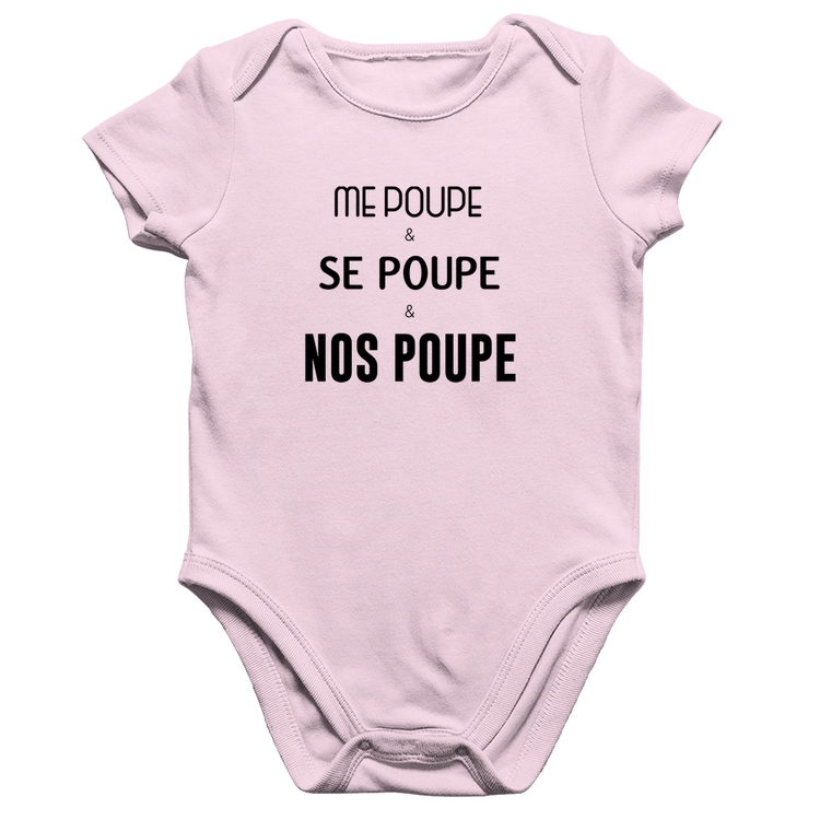 Body Bebê Algodão Me poupe, se poupe, nos poupe - Rosa Bebê