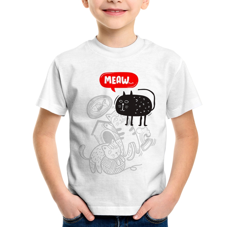 Camiseta Infantil Meaw