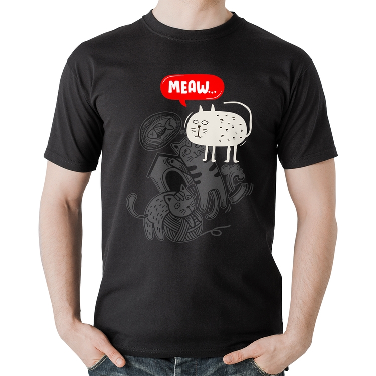 Camiseta Algodão Meaw