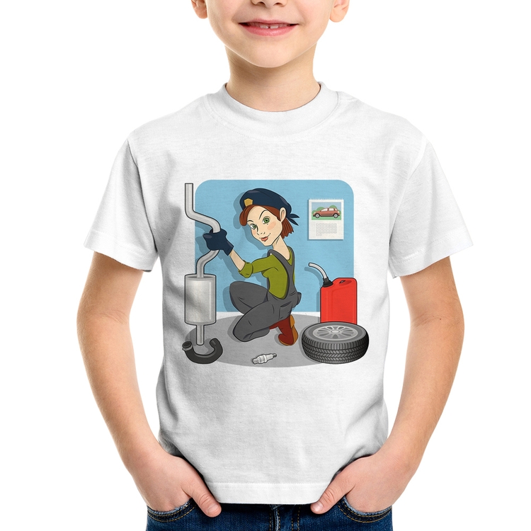 Camiseta Infantil Mecânica