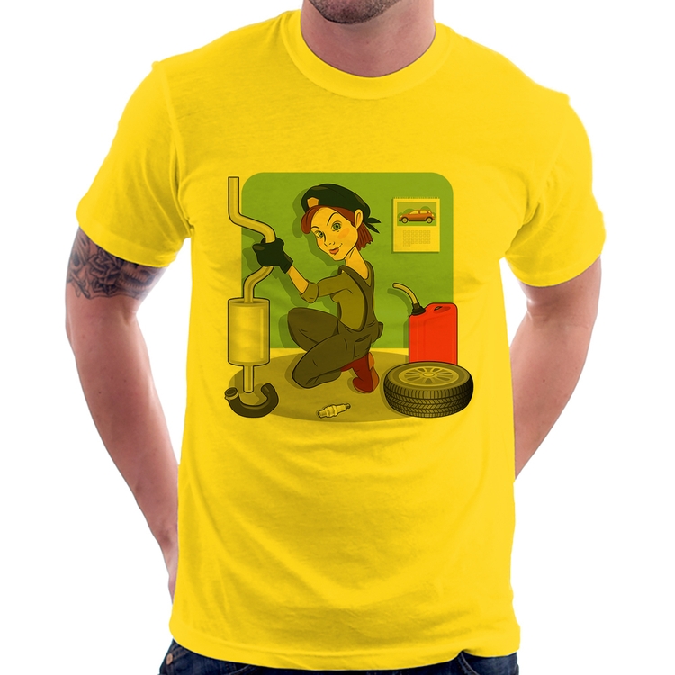 Camiseta Mecânica - Amarela