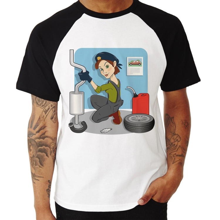 Camiseta Raglan Mecânica