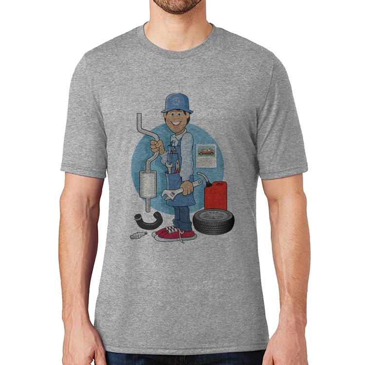 Camiseta Mecânico - Cinza
