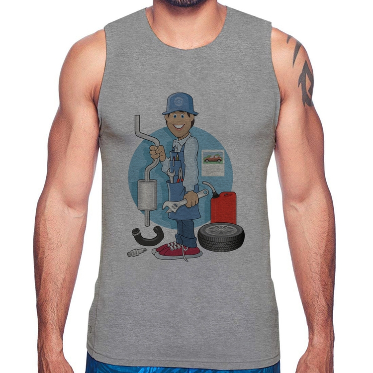 Regata Mecânico - Cinza