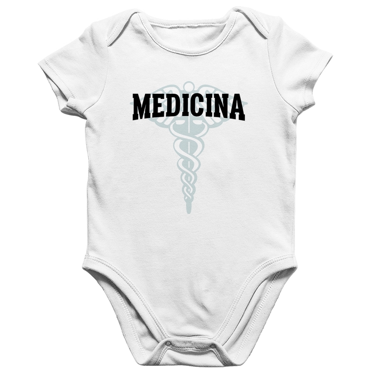 Body Bebê Algodão Medicina - Branco