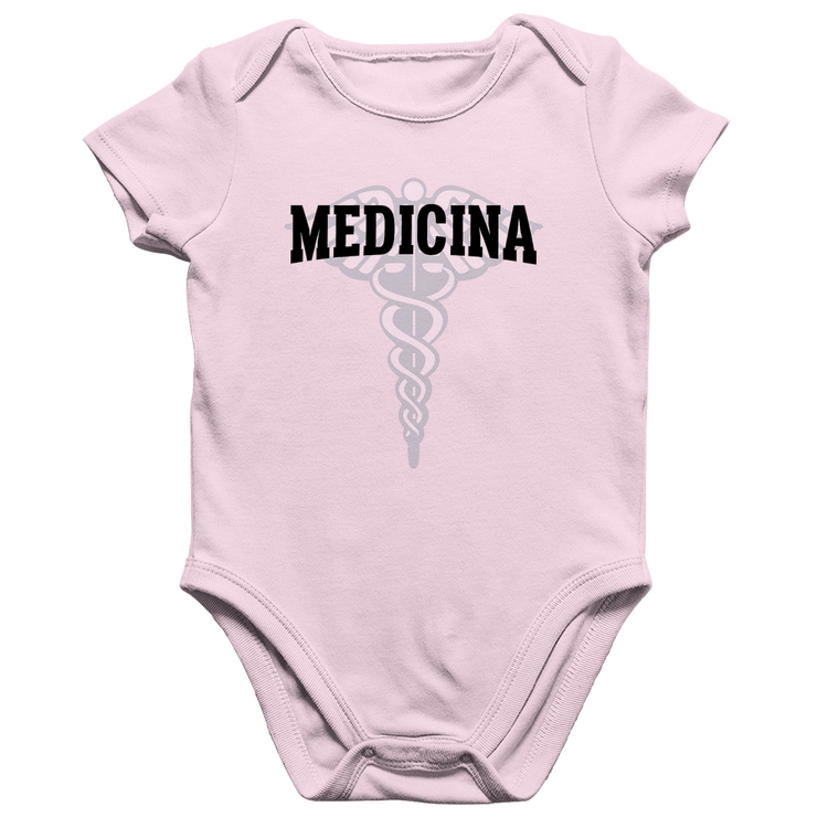 Body Bebê Algodão Medicina - Rosa Bebê