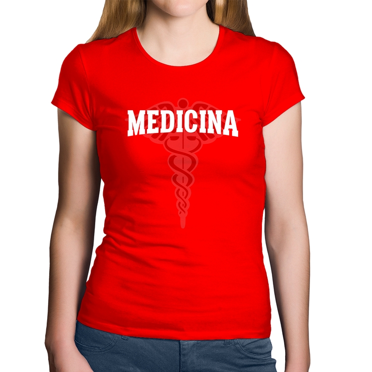 Baby Look Algodão Medicina - Vermelha