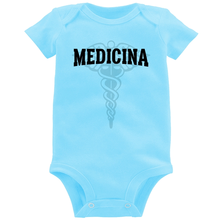 Body Bebê Medicina - Azul Bebê