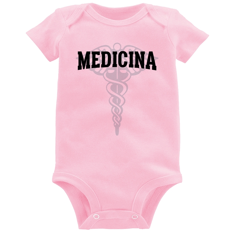Body Bebê Medicina - Rosa Bebê