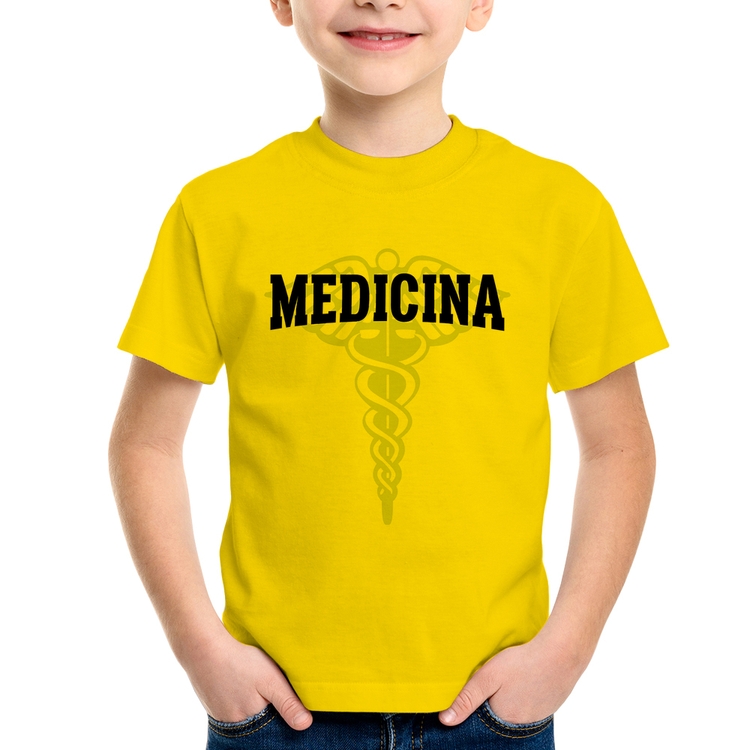 Camiseta Infantil Medicina - Amarela