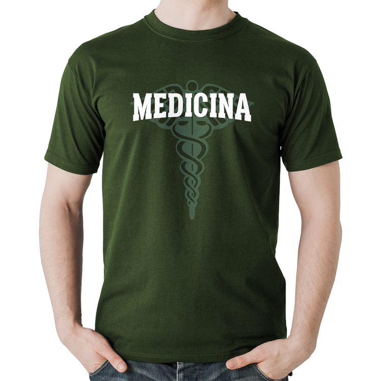 Camiseta Algodão Medicina - Musgo
