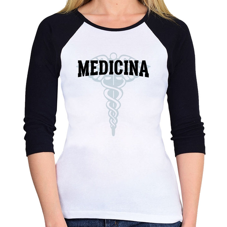 Baby Look Raglan Medicina Manga 3/4